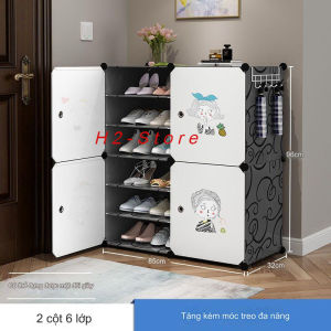 Tủ giày dép lắp ghép đa thông minh CHIA 3- CỬA TRẮNG-CÔNG CHÚA sang trọng phù hợp mọi không gian gia đình chung cư.