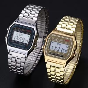 F91W Luxury Watch Waterproof Retro Digital Stainless Steel Sports Watches Men Women Electronic Wrist Watches Clock