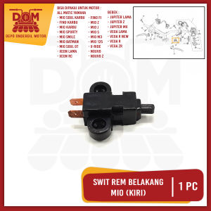 Swit Rem Mio 2004 Belakang Kiri (TOKAIDO) Switch Brake Break LH Handel Kiri Lampu Stop Belakang