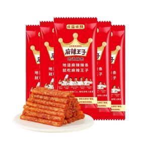 ( Spot Goods spots) Spicy Prince 18g Spicy Snack Small Pack Series - Childhood 8090 Houpao brand spicy snacks a specialty from Pingjiang Hunan Spicy Prince 18g Spicy Bar Small Packaging Series
