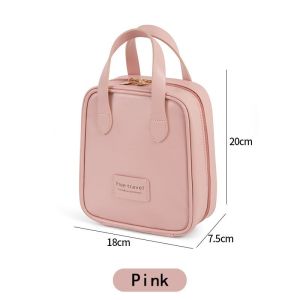 Fashionable Handbag Large Capacity Makeup Bag Multi functional High Quality Leather Womens Bag