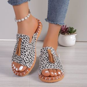 [Free Shipping] Summer Style Round-Toe Large Size 40-43 WomenS Outdoor Rope Sandals Trendy Slippers