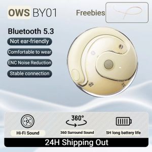 Bonita : BY01 Wireless Bluetooth Earphone Ear-hanging Type Noise Reduction Touch Control Spherical OWS Earphone