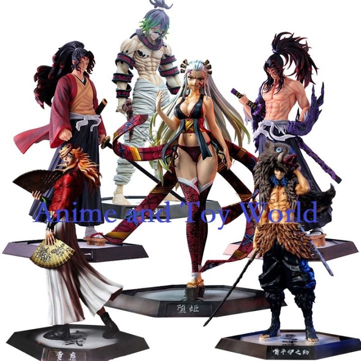 Xinchangda Ume Daki Figure Gyutaro/Kokushibo/Tsugikuni Yoriichi Figure Statue Personaggio Anime Action Figurine PVC Desktop Ornamento Regalo per i fan