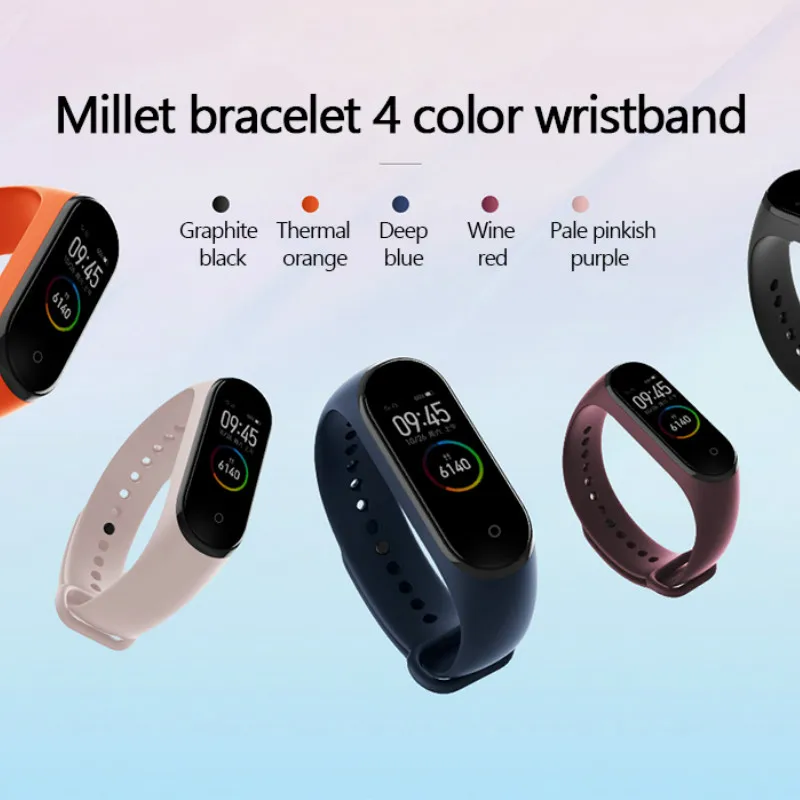 Original Xiaomi Mi Band 3 4 Wrist Strap Black Blue Orange Wine-red Pink  Limited Edition Bracelet for Miband Smart Wristband