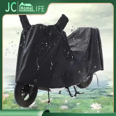 PVC Black Outdoor Motorbike Rain Motorcycle Cover Waterproof Protector Rainproof Motor Cover
