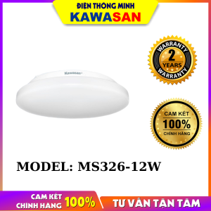 Đèn ốp trần cảm ứng vi sóng tự động bật – tắt đèn Cảm biến xuyên được vật cản MS326-12W
