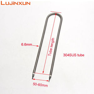 LUJINXUN Electric Heating Element Tubular Air Heater Resistance 220V 300W/500W/600W/800W/1000W 304SS/304SS Coated 1pc