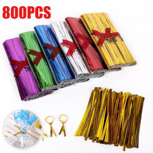 800PCS Metallic Twist Ties for Sealing Plastic Bags Bread Lollipop Souvenirs Cookies Packaging Tie