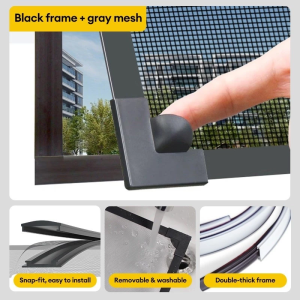 BOBO Window Screen Magnetic With Buckle Screen for Window DIY Adjustable Size Anti Mosquito Net for Window Screen Net