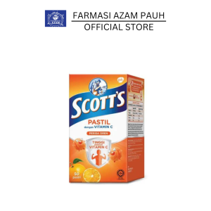 GSK SCOTTS PASTIL DENGAN VITAMIN C PERISA OREN 50S