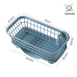 Oxihom Rak Pengering Piring Buah Sayur Plastik Dish Drain Basket