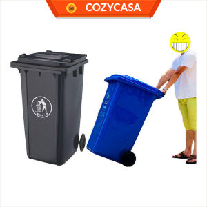 【COZYCASA】Large Outdoor Trash Bin with Wheels/100L120L Dustbin for Waste Sorting