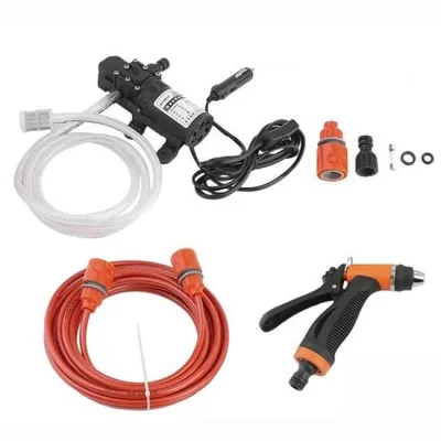 Bộ Máy bơm rửa xe tăng áp lực nước mini loại 1 cao cấp dùng trên xe hơi [dùng điện 220V phải dùng adapter chuyển xuống 12v]