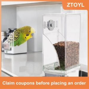 【ZTOYL】 Công suất lớn chim trung chuyển Hộp chống giật gân chim thực phẩm quả bền Vẹt ăn hộp cho chim vừa nhỏ