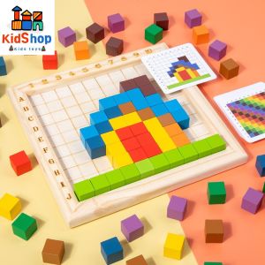 Wooden 100 Counting Cubes/Montessori Early Learning Toy/Puzzle Block Toy for Early Math Learning/Stacking Blocks for Kid