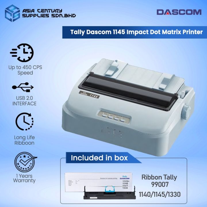 Tally dascom 1145 a4 24 pin usb dot matrix printer computer form