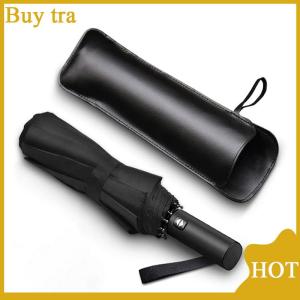 [Buytra] Đen PU da ô Bìa trường hợp di động không thấm nước ô lưu trữ túi ô Túi xách tay ô Bìa