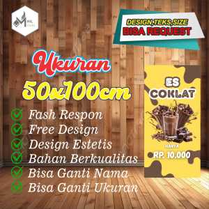 Size 50x100 cm Es Coklat Free Custom Design