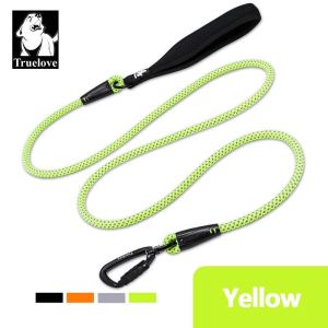 FCTRUELOVE Dog Leash Nylon Rope Reflective Walking Running Rope with Soft Handle for Medium Large Dogs CarabinerAccessories