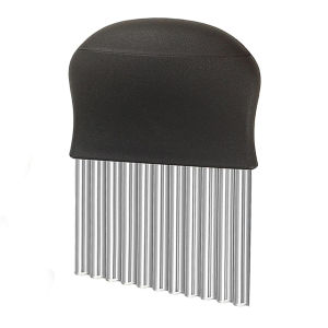 Crinkle Cutter for Veggies French Fry Cutter for Potatoes Stainless Steel Carrot Slicer Wavy Crinkle Cut Chopper Kitchen Tool for Kitchen Restaurant