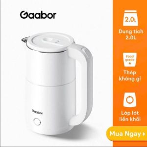 Thanh lý Bình đun siêu tốc 1500W Gaabor EK20M-WH02A dung tích lớn 2L