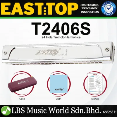 Easttop T2406S 24 Holes Professional Tremolo Mouth Organ Harmonica - A B C D E F G