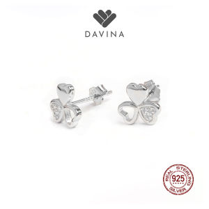 DAVINA Ladies Elver Earrings Sterling Silver 925 - Anting Wanita Perak S925 Tusuk Clover