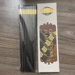 Bộ 10 Đôi Đũa Hợp Kim Đen 24cm Chống Trượt Chịu Nhiệt Set Đũa Ăn Cơm Gia Đình Chống Mốc An Toàn