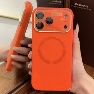 Camera Lens Protection Liquid Silicone Phone Case for iPhone 17 16 15 14 13 Pro Max Shockproof Soft For Magsafe Magnetic Cover