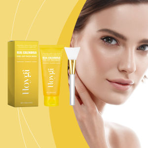 Hoygi Real Calendula Peel Off Pack Mask Collagen Peel Off Face Mask Deeply Hydrates Moisturizes Night Wrapping Mask Anti-Wrinkle Facial Mask Cream Skin Care For Face Face And Care Masks Skin Bio Pack Night Wrapping Woman Overnight Skin(100g+brush)