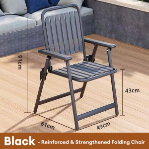 NAIJIA Foldable Vertical Stripe Outdoor Chair - Waterproof & Anti-Rust Camping Lightweight Healing for Picnic