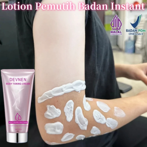 100g DEVNEN Lotion Pemutih Badan Instan Brightening Body Lotion Body Cream Bleaching Badan Glowing Mencerahkan Memperbaiki