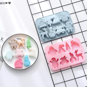 TX💓🧧🏮 แม่พิมพ์ซิลิโคนสำหรับทำขนมคริสต์มาสแม่พิมพ์ซิลิโคนสำหรับทำสบู่แม่พิมพ์สำหรับทำขนมซานตาคลอสช็อกโกแลต