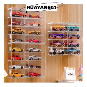 HUAYANG01 [HOT FASHION] 1:64 Acrylic Car Display Box For Car Model Toy Cabinet Rack Dustproof Car Non Punching Adhesive Wall Transparent Display Box
