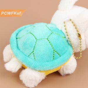 【PCWFKef】 ตุ๊กตากระต่ายเต่าน่ารักขนาด11ซม. ตุ๊กตาผ้าขนนุ่มตกแต่งกระเป๋าพวงกุญแจของขวัญสำหรับเด็ก