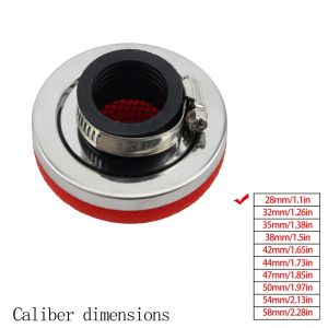 OUREAL Chất liệu xốp Bộ lọc không khí Hình dạng quả bóng Cổng thẳng Ống dẫn khí vào Lưu lượng cao Màu đỏ Bộ phận lọc Độ xe máy