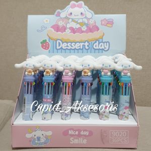 PULPEN CETEK / PENA / BOLPEN TINTA 10 WARNA WARNI CINNAMONROLL