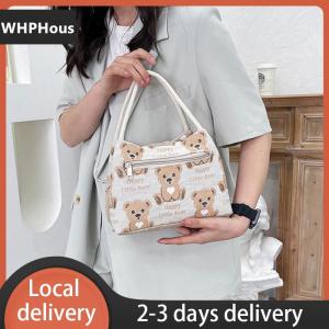 [COD] WHPHous Ship within 24 hours Fashion Cartoon Bear Lunch Bags For Women Large Capacity Tote Picnic Drink Lunchbox Bag Portable Outdoor Office Food Bags