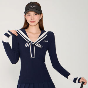 Áo quần chơi gôn mùa thu mới/đông cho nữ-Áo len có tay dài làm bằng vải len dệt kim ấm áp và thoải mái thun cao cấp thiết kế phù hợp màu thời trang cải thiện tính cách cho váy quần áo thể thao tiêu chuẩn cao