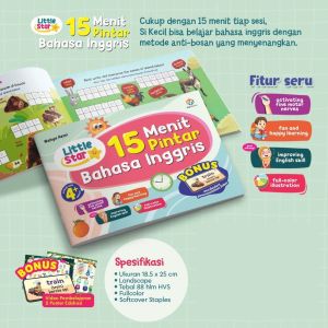 Little Star 15 Menit Pintar belajar Membaca Al-Quran  Bahasa Inggris BUKU ANAK MUSLIM HIJAIYYAH