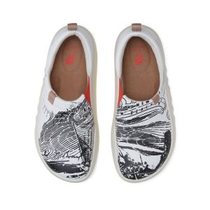 UIN Toledo X Womens Fashion Sneakers Art Painted Travel Shoes PU Leather Loafers