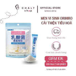 Men vi sinh  bổ sung lợi khuẩn Orihiro 16 gói x 1g của Nhật. Hỗ trợ đường ruột và tiêu hoá hiệu quả