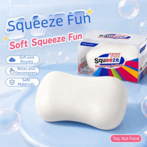 PYA94 Filled Soft Soap Ball Squishy Handmade Finger Relax Crunchy Fidget Toy Creative Pinch Building Block Squishy Adult Kids