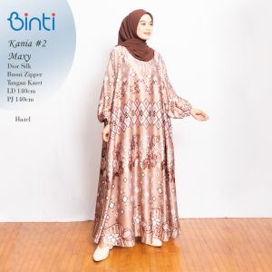 Gamis Jumbo Binti Kania #2 & Mazaya Motif Etnik Busui Zipper