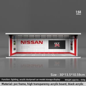 1:64 Diorama Car Garage Model Car Display Case with LED Lighting Car Parking Lot Display Scene Model Gift Toy