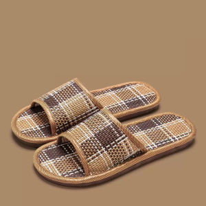 Summer Woven Rattan Strap Slipper For Home Use Sandals  Women Portable Bamboo Sticks Weaving Slides Indoor Floor Anti-Slip Shoes2026