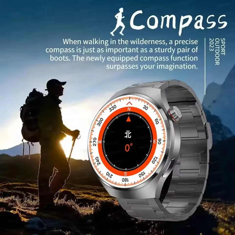 For HUAWEI Watch Pro GPS NFC Smart Watch Men 360*360 AMOLED Screen