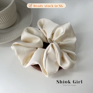 [Singapore] Fashion Big Scrunchie Korean Style Hair Tie Satin Silk Hair Rope Glamour Scrunchies Womens Hair Accessories