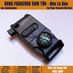 Khoá Bấm Paracord - Đèn La Bàn